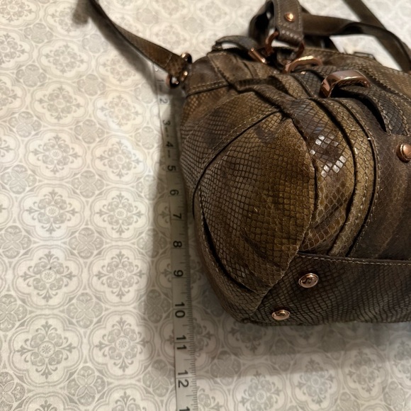 B. Makowsky Snake Embossed Leather Jordan’s Satchel - Picture 11 of 12